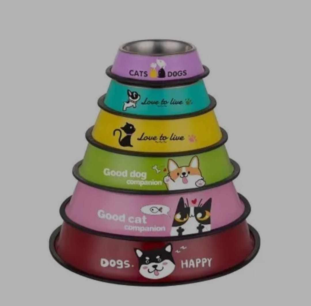 Colour Steel Feeding Bowl